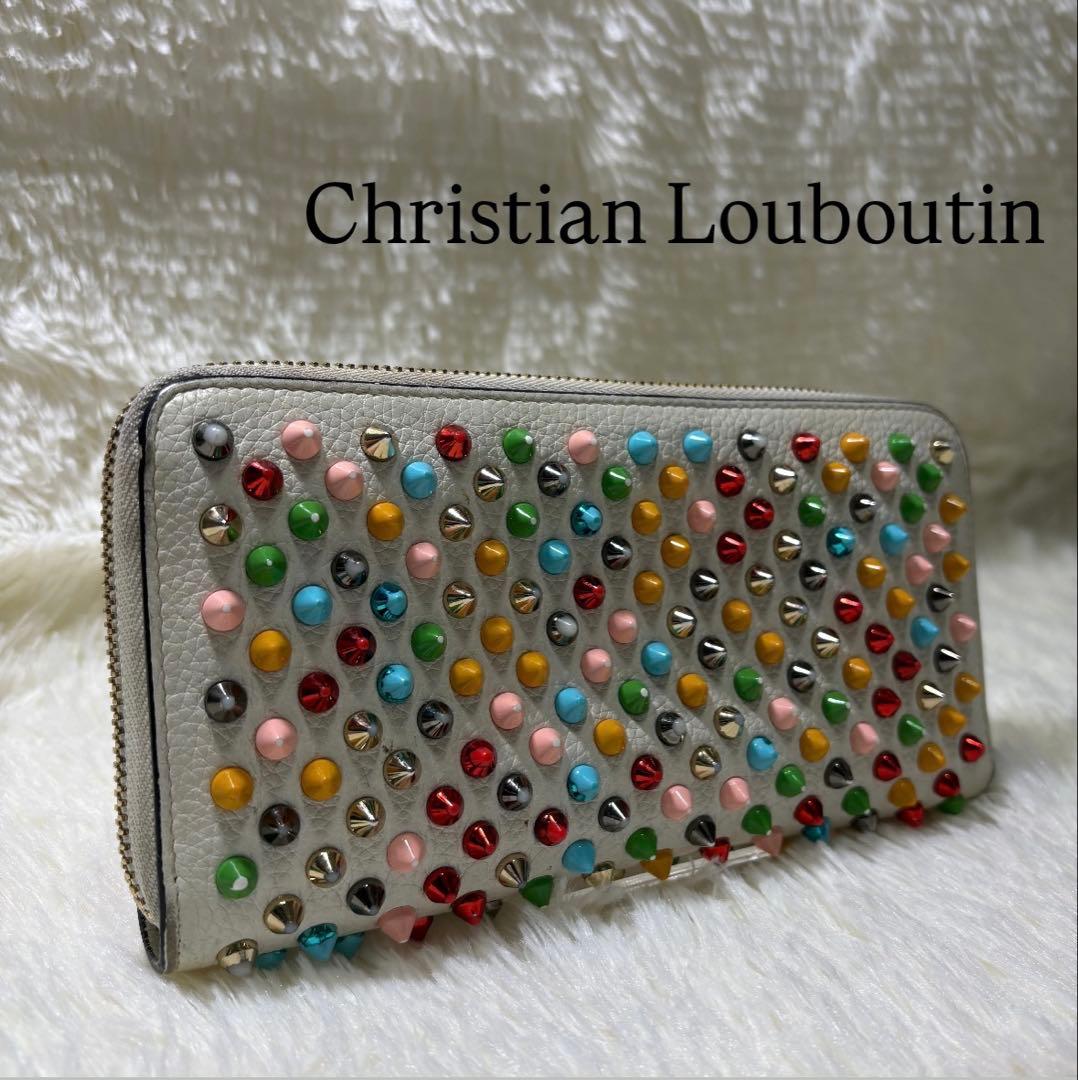 ✨美品✨ ルブタン パネトーネ スタッズ 長財布 ラウンドジップ マルチ