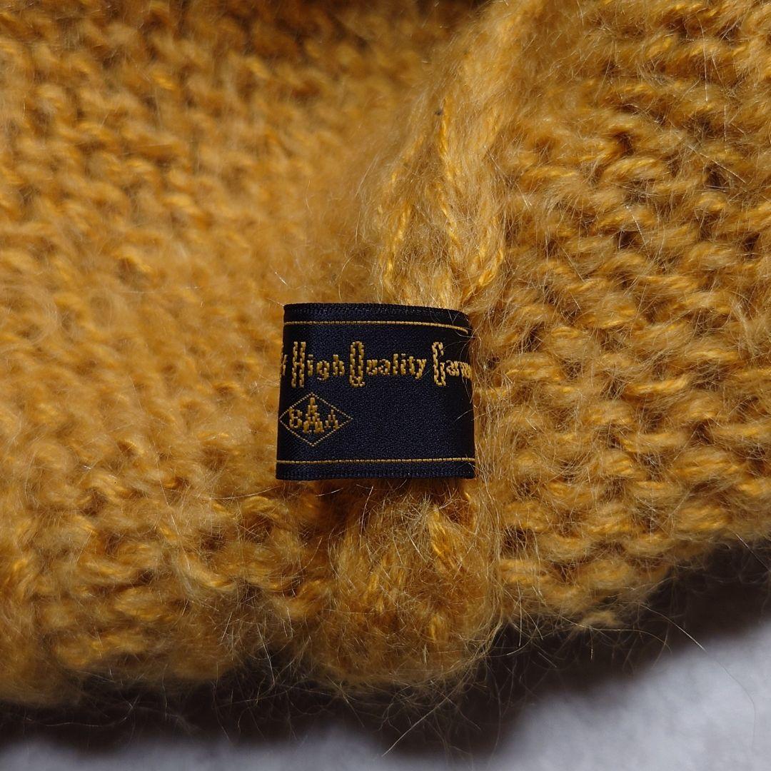 BAA COSTAME MFG モヘアカーディガン マスタード 毛足長