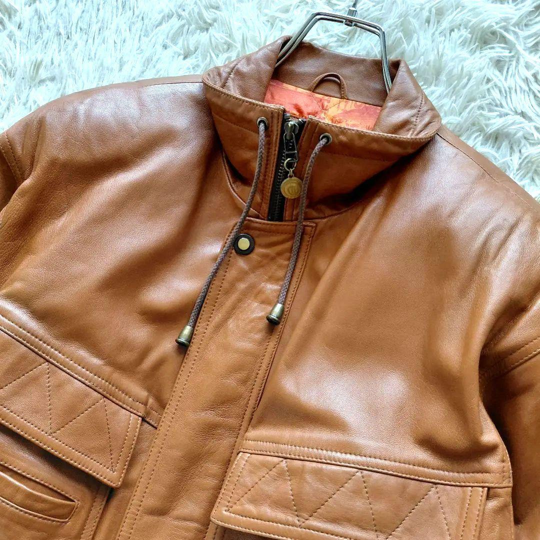 短丈 裏地総柄 G1 A2 y2kキルティング ユーロレザージャケット