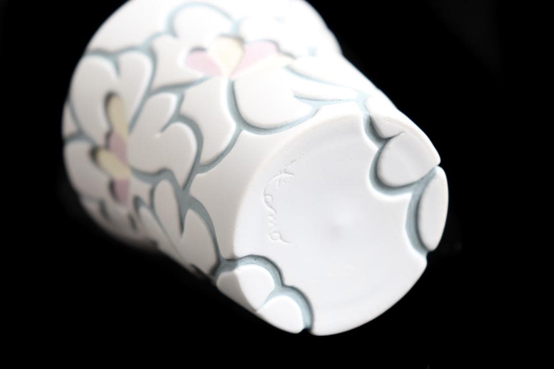 高間智子 花模様ぐい呑 カップ　②