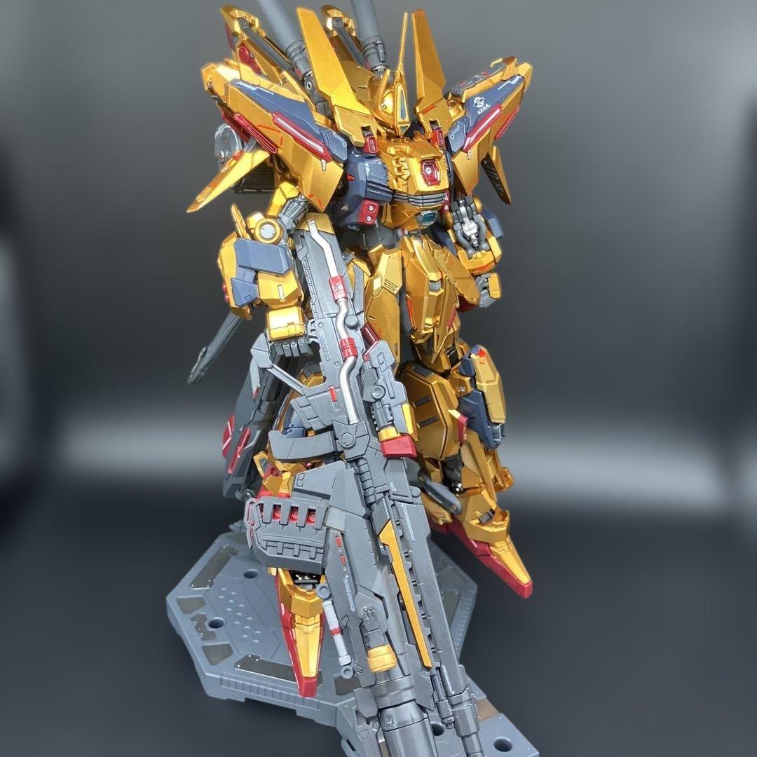 MG 1/100 神馬模型　黄金武士　フルアーマー百式改　　全塗装完成品