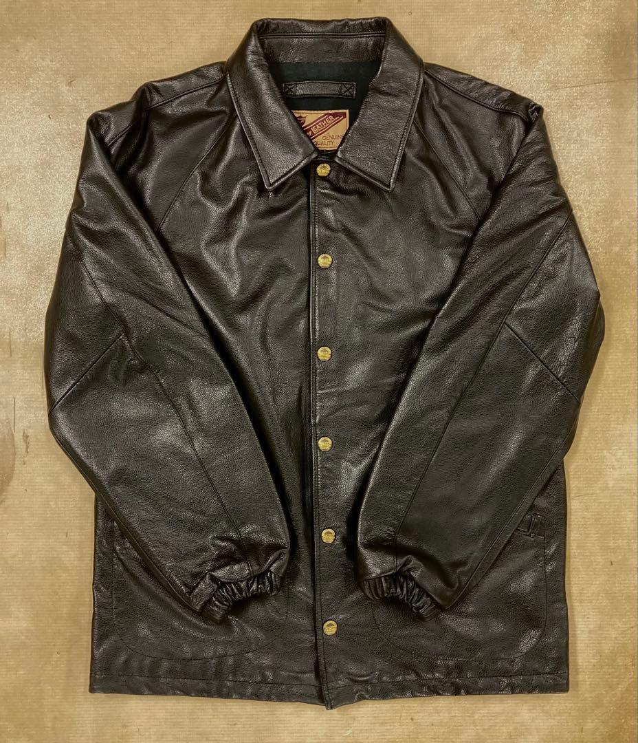 レザーコーチジャケット　M LEATHER COACH JACKET