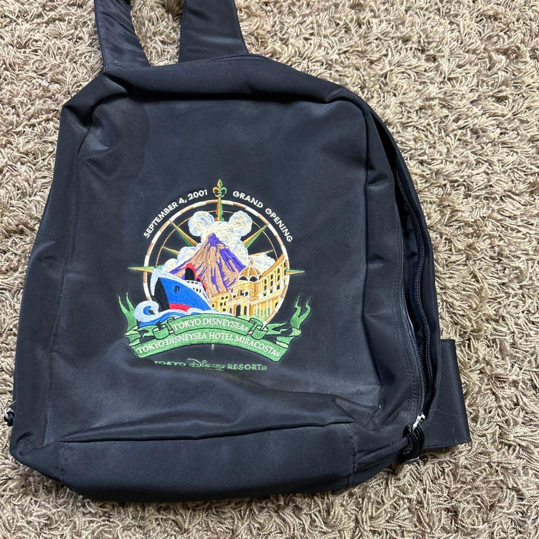 ディズニーシー グランドオープン記念バックパック トートバッグ裏（ディズニーシー20周年グランドフィナーレグッズ