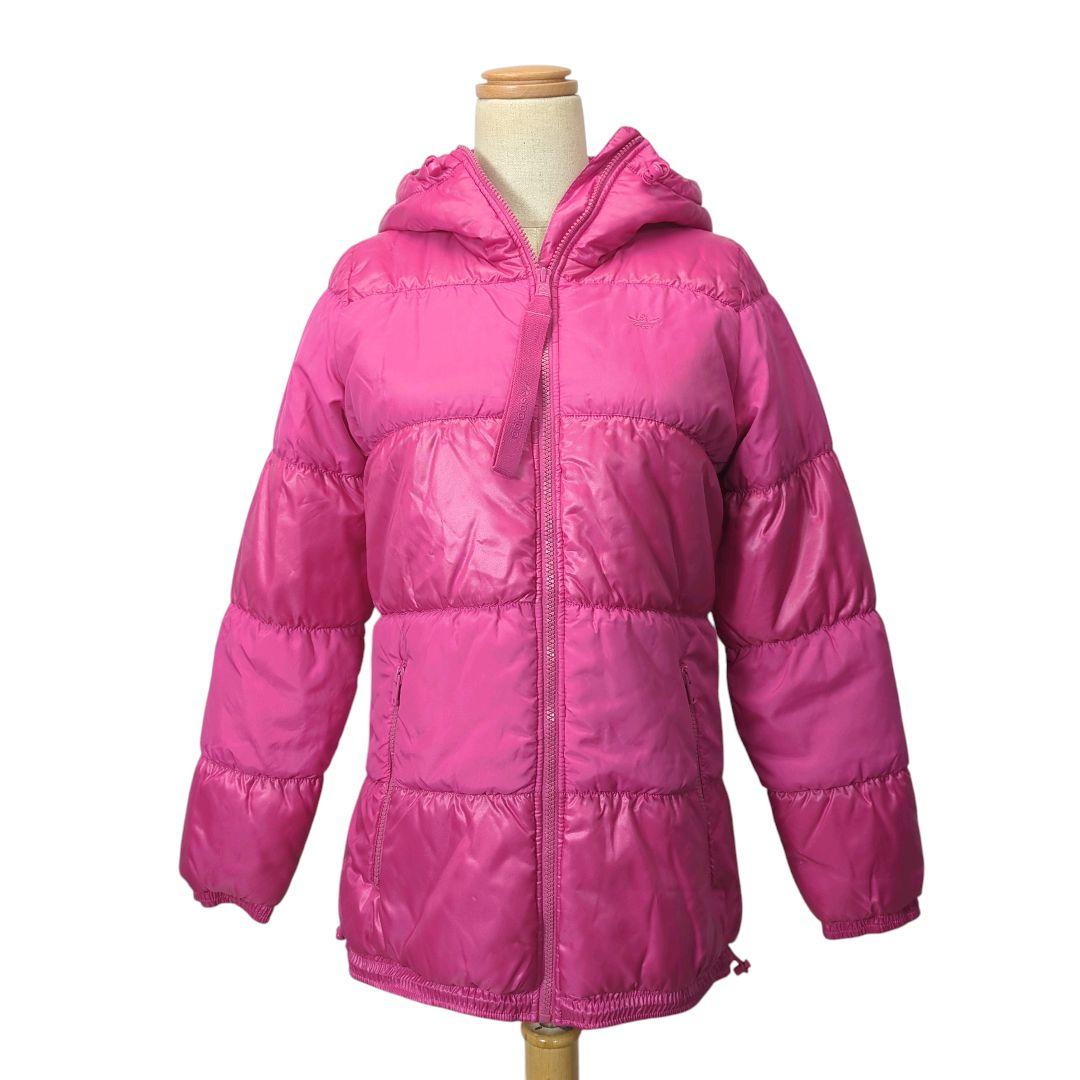 極美品 アディダス adidas 中綿ダウンジャケット ピンク レディース M