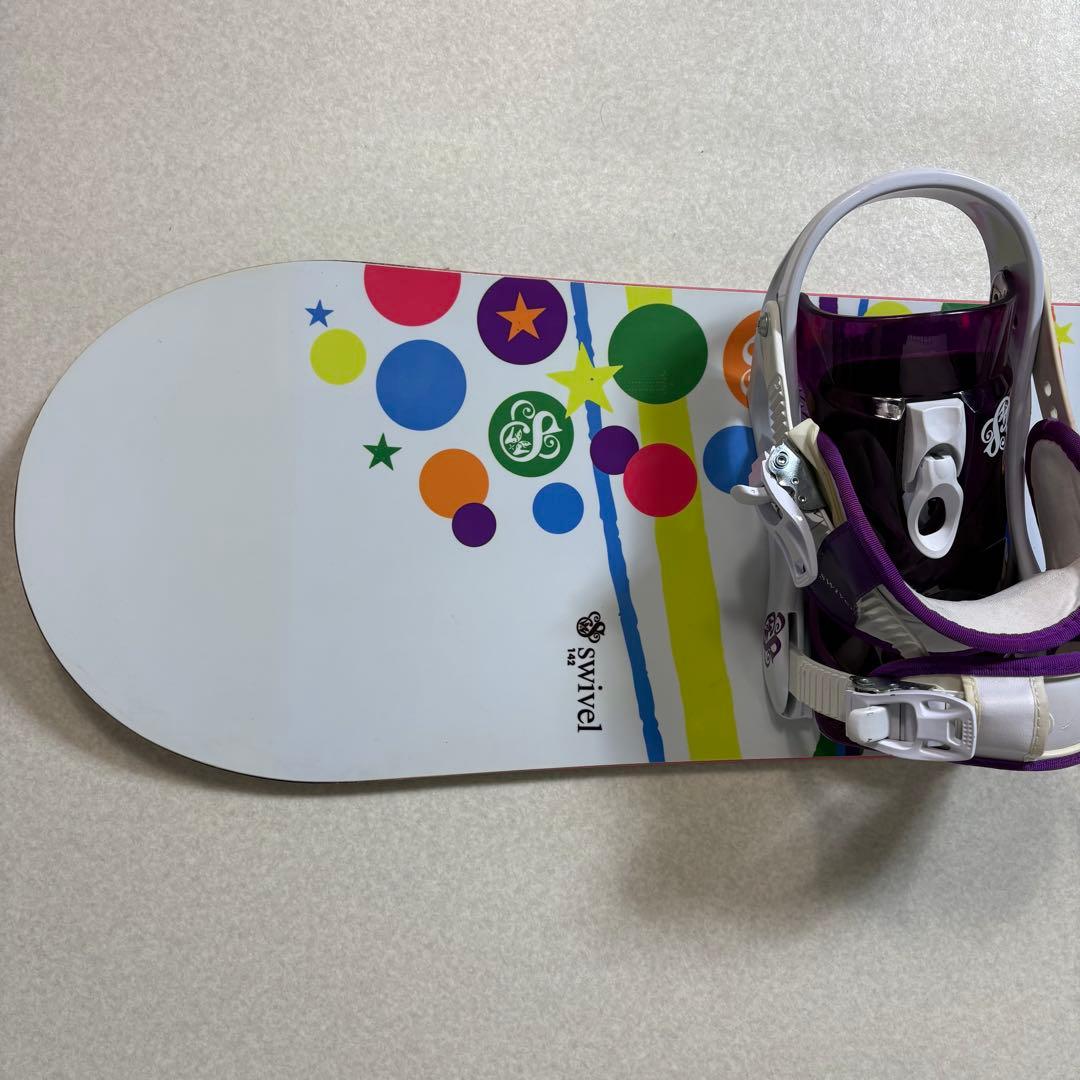 swivel chiffon スノーボード 142cm ビンディング レディース - メルカリ