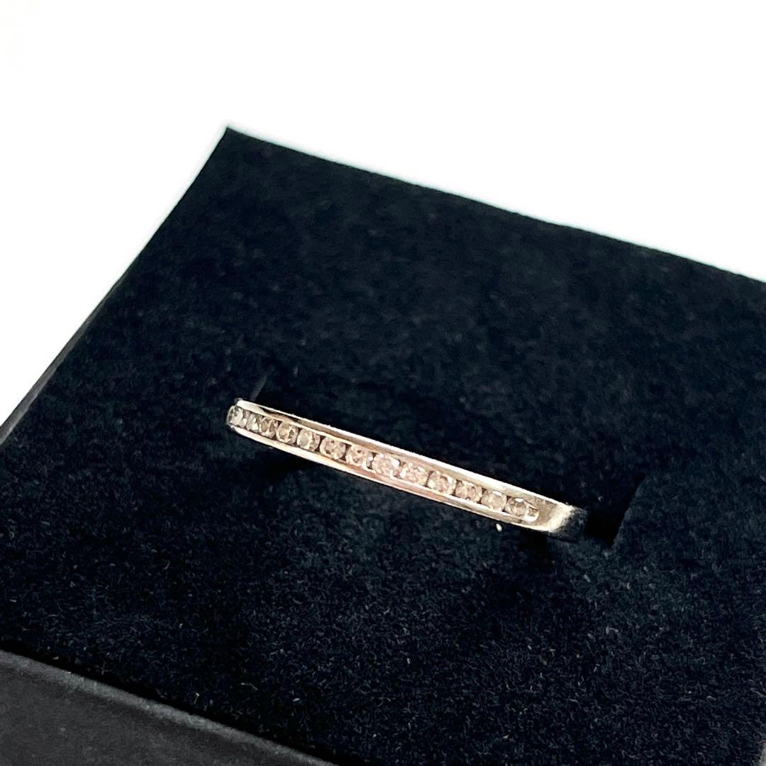 ロイヤルアッシャー　Pt950 ハーフエタニティリング　0.18ct 12号