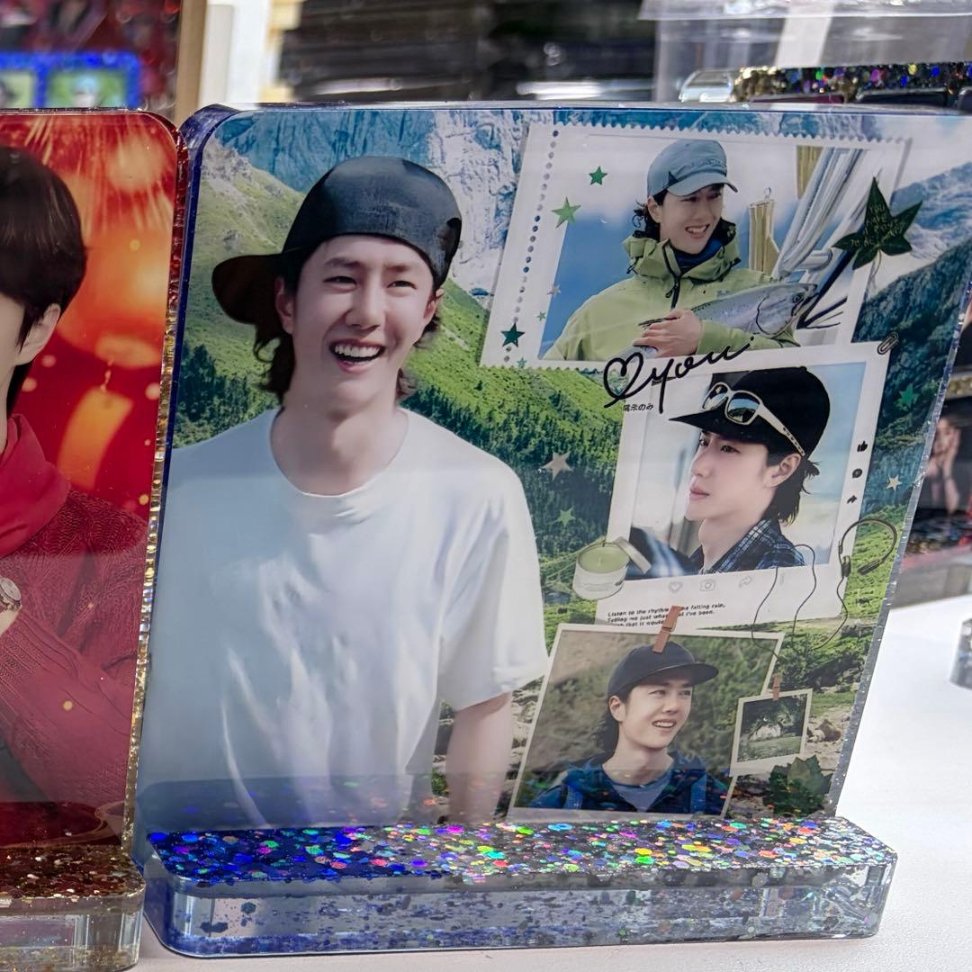 新作❣️王一博 2番スタジオ　新両面レジン九宫格玄関置物3点セット❣️確認用0211