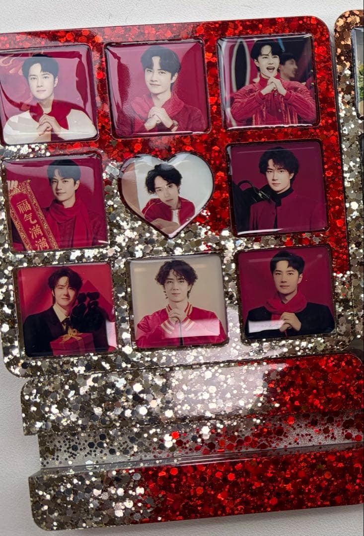 新作❣️王一博 2番スタジオ　新両面レジン九宫格玄関置物3点セット❣️確認用0211