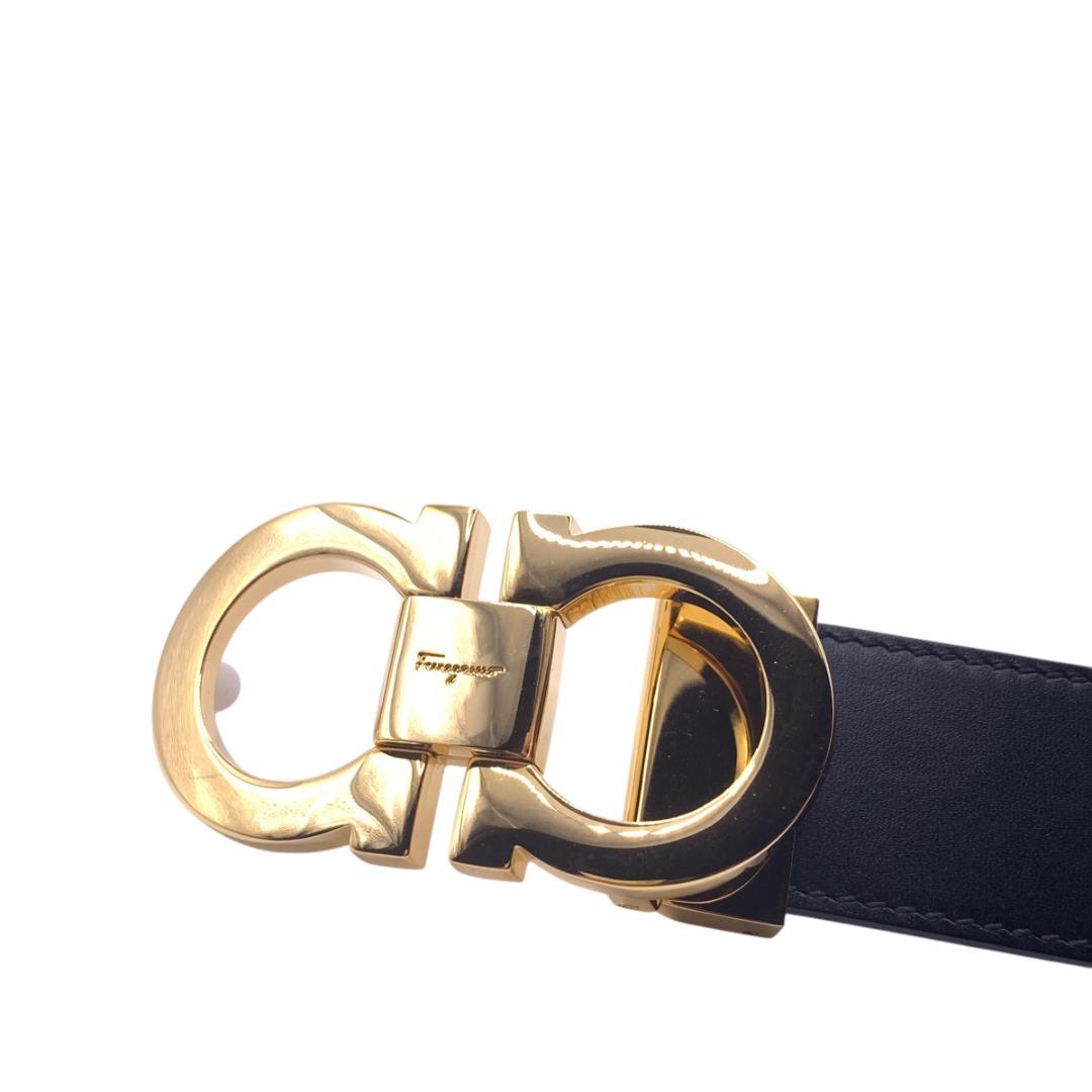 美品Ferragamo フェラガモ ベルト リバーシブル 調整可 最大120cm