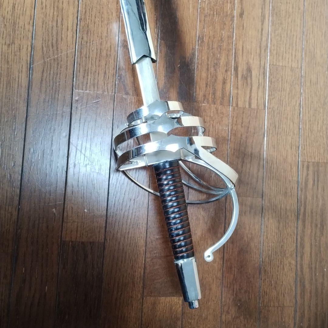 フェンシング サーベル 金属製 突剣 コスプレ 模造刀 西洋剣 レイピア