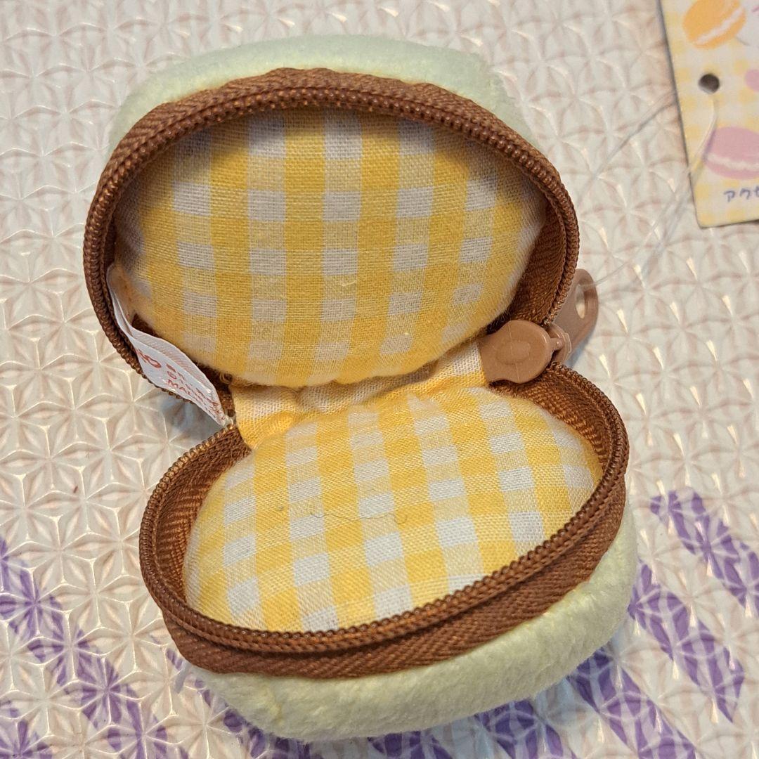 ポムポムプリン　マカロンみたいなミニポーチチャーム ぬいぐるみ キーホルダー