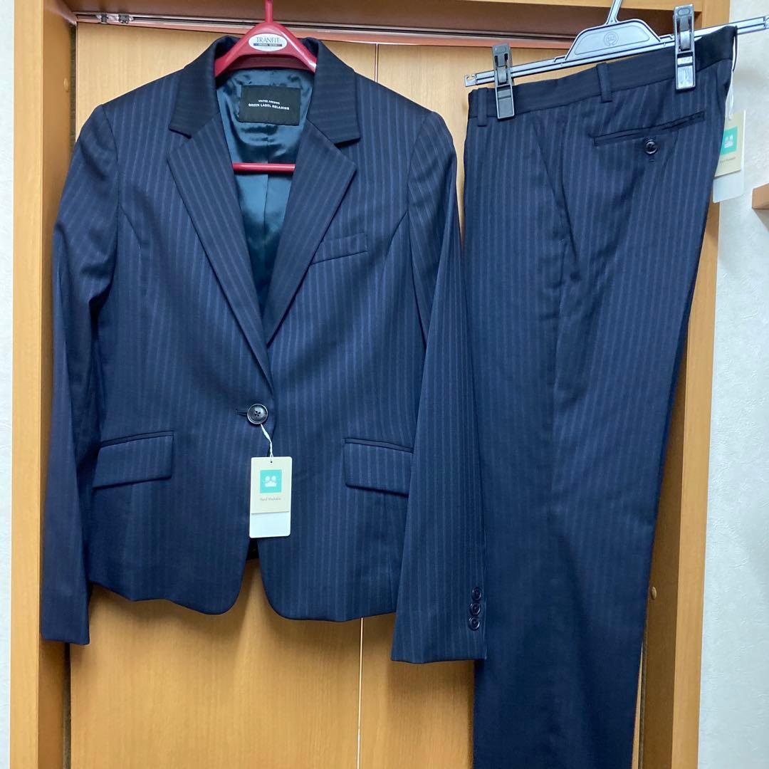 【新品未着用】スーツ　上下　ネイビー　ストライプ　グリーンレーベルリラクシング 中古・古着通販】green label relaxing (グリーンレーベルリラクシング