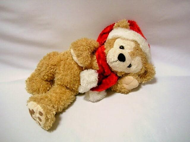 ◆希少◆白タグ　初期　ダッフィー　ぬいぐるみ◆座高約31㎝◆クリスマス　ビーズ入