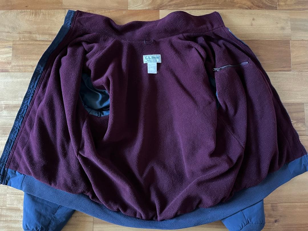 極上　L.L.Bean エルエルビーン ウォームアップジャケット ネイビー　紺色