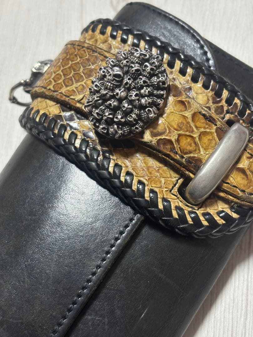 ALZUNI カスタムバイカーウォレット パイソンシルバーカスタム - メルカリ