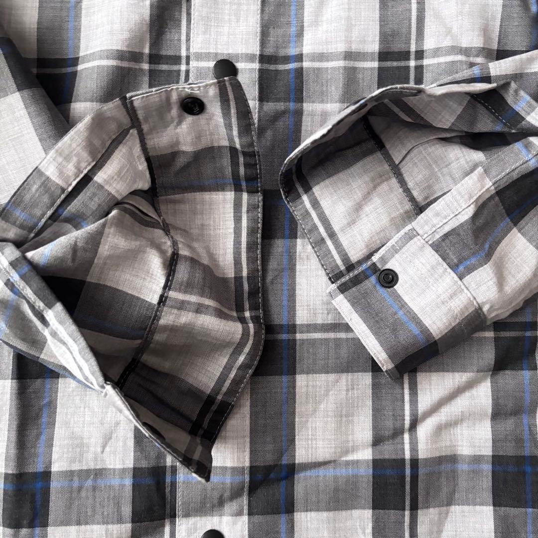 山と道 メリノシャツ グレーチェック L - メルカリ