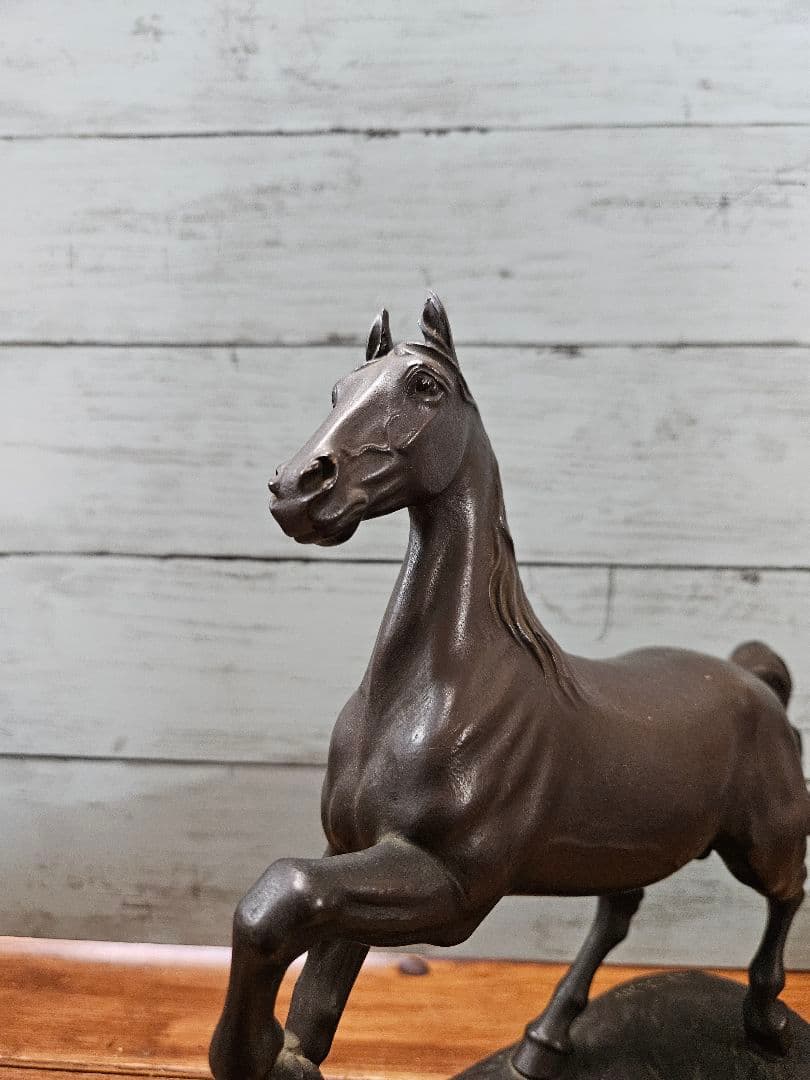 後藤貞行 在銘 馬の銅像 ブロンズ像 置物 錦馬 オブジェ 彫刻 美術品