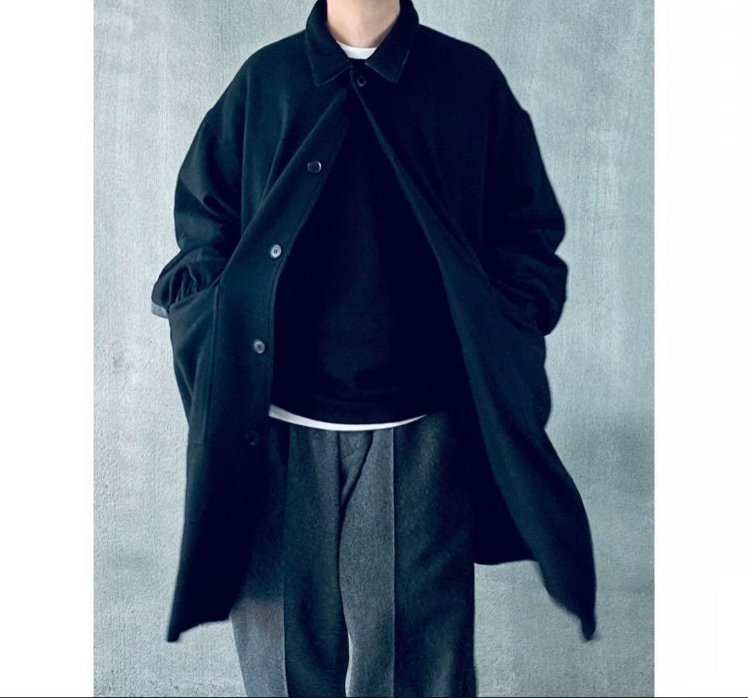 STUMPSTAMP COMFORT COAT \"WOOL\"（BLK×GRY)