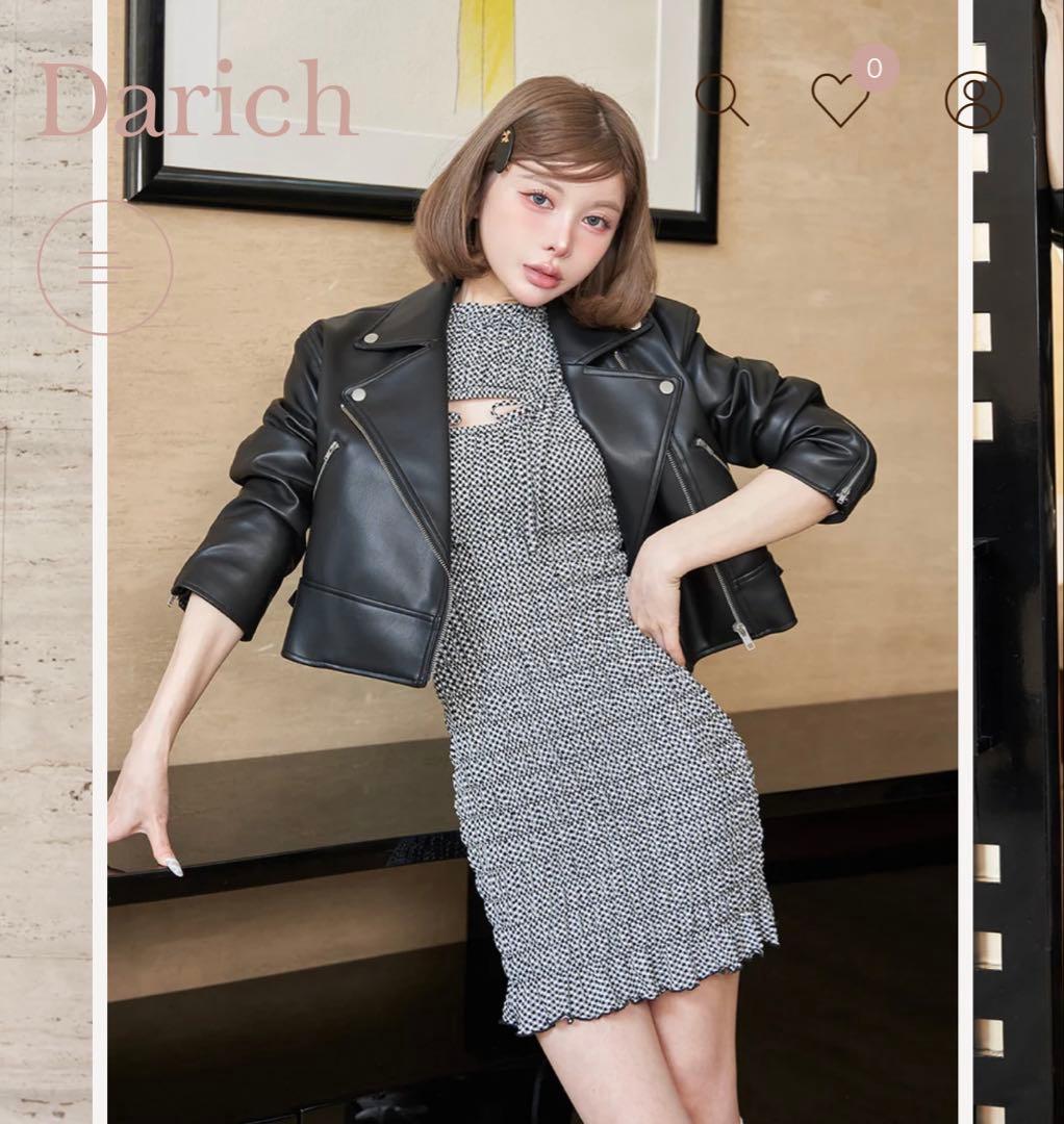 ダーリッチ ダブルベルトライダースジャケットの通販はau PAY