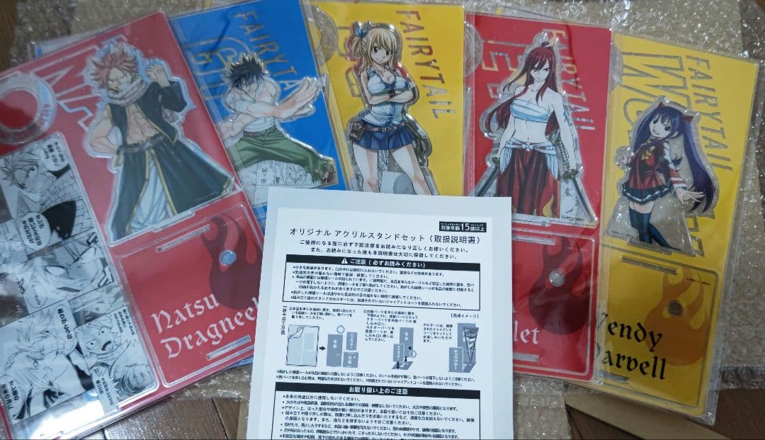 フェアリーテイル アクスタセット　ジャイアントコーン　懸賞　オリジナル　スタンド 懸賞当選品】グリコ×フェアリーテイル アクスタ 5種セット - メルカリ