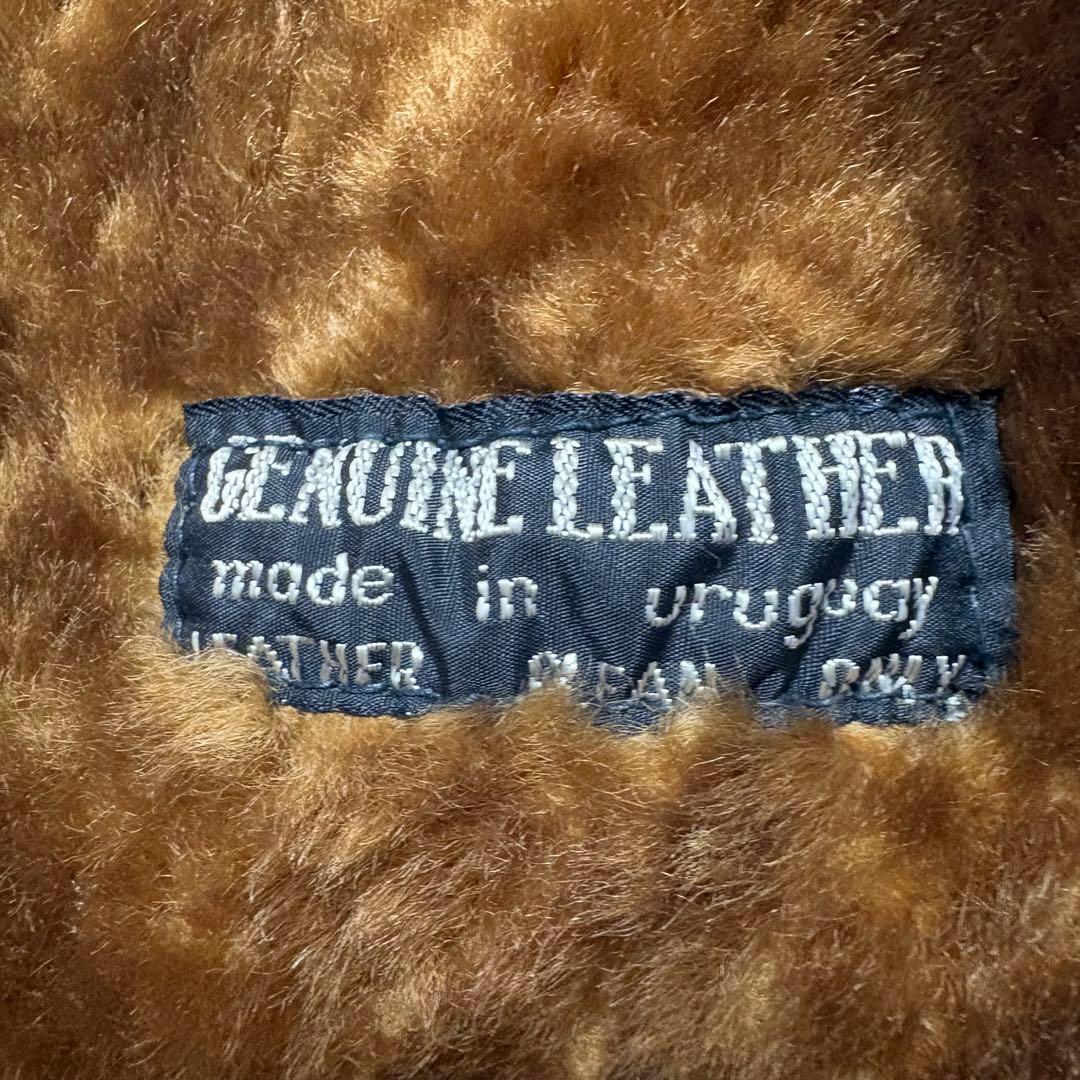 激レア✨2XL相当 ミツミネ リアルムートン ピーコート ラムレザー 黒