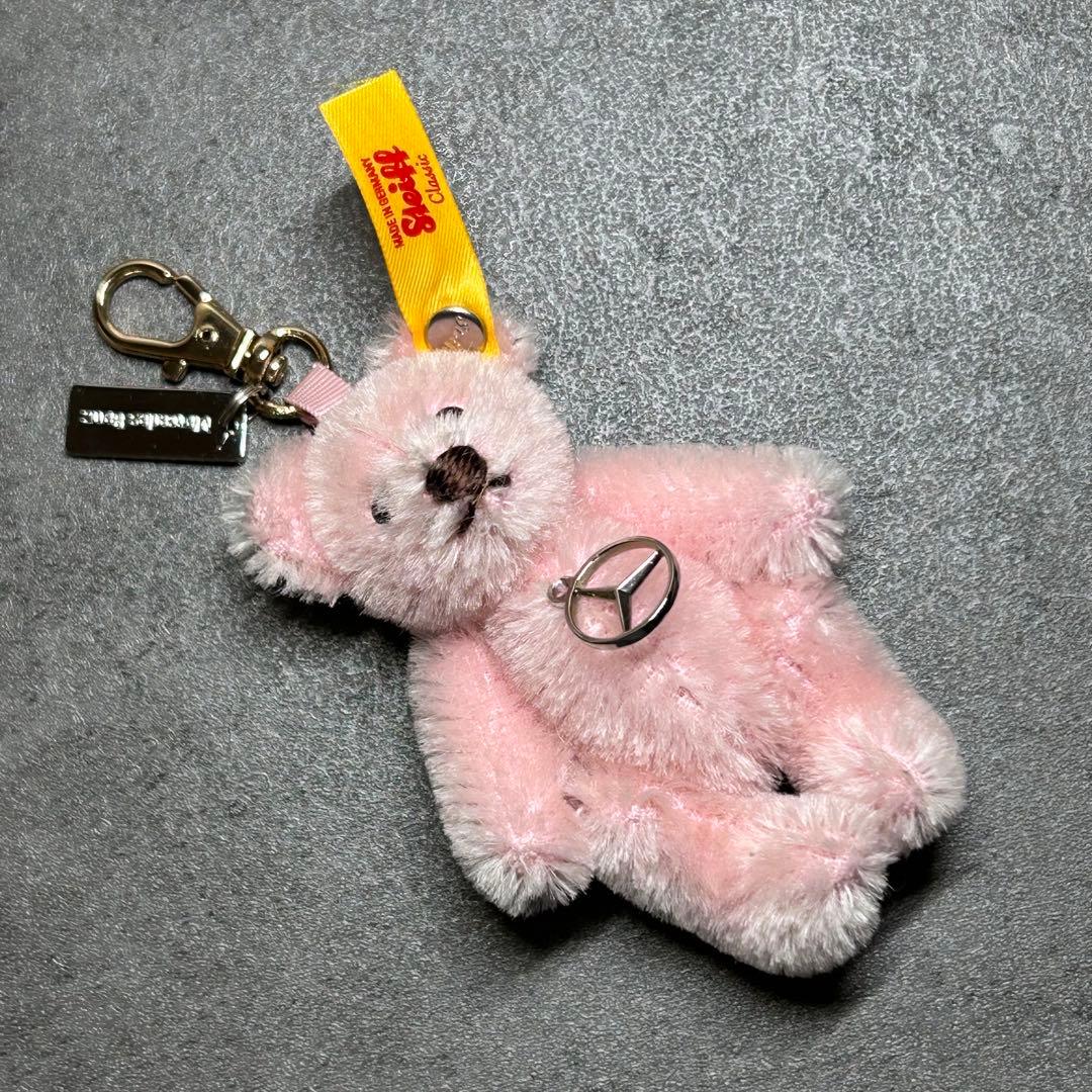 シュタイフ✖️メルセデスベンツ テディベア キーリング ピンク - メルカリ