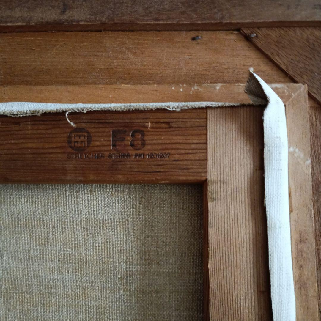 雪景色 油彩画 木製額 F8 - メルカリ