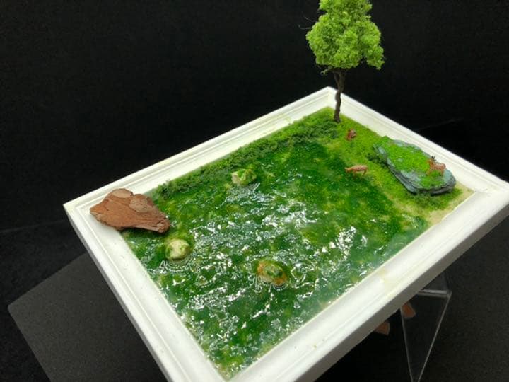 深い森の湧水湖 ジオラマ