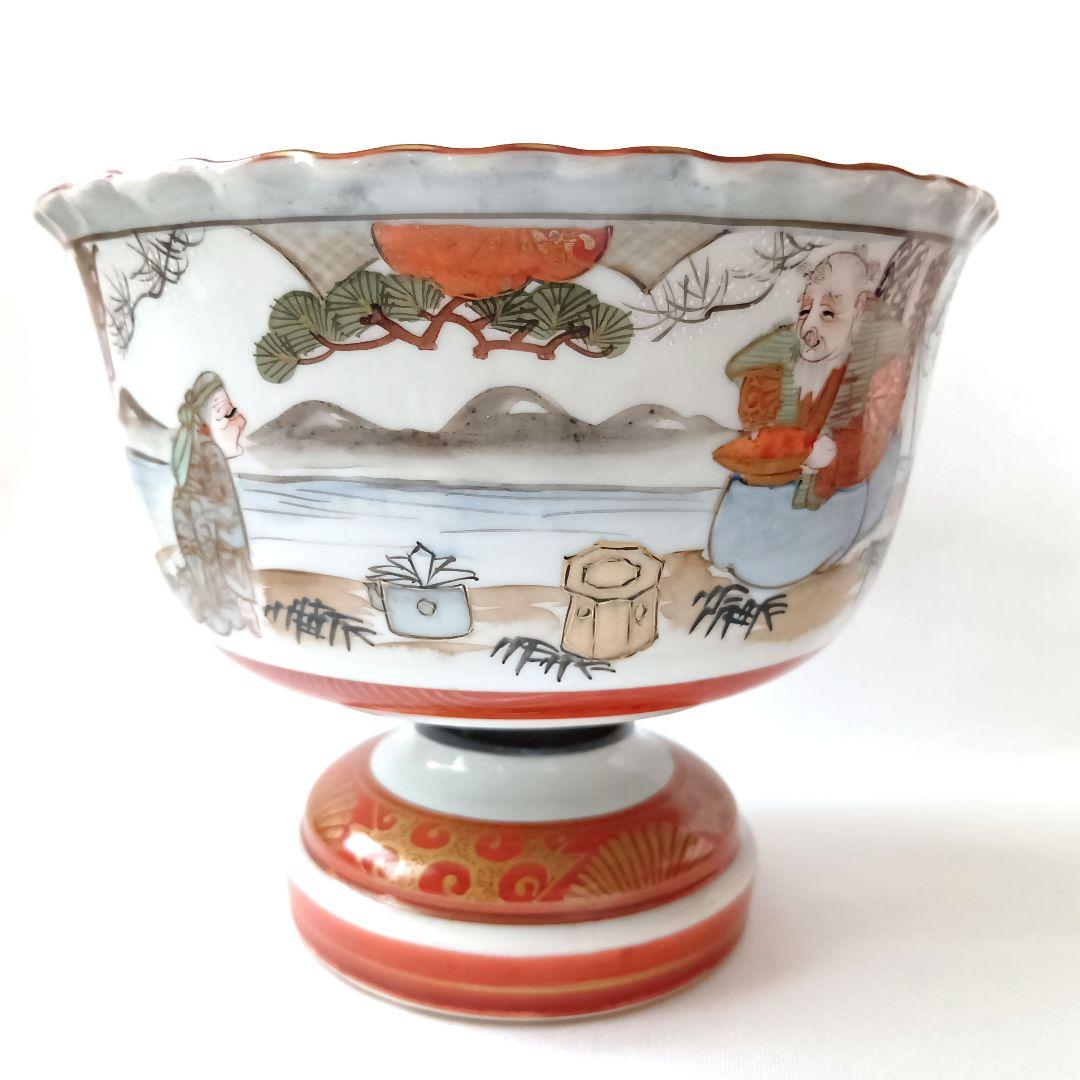 美品 九谷焼 盃洗 酒器 赤絵金彩 赤九谷 陶磁器 明治時代 赤で素敵◇九谷焼 花唐草文赤絵金彩徳利 酒器 昭和レトロ 祝い 工芸品