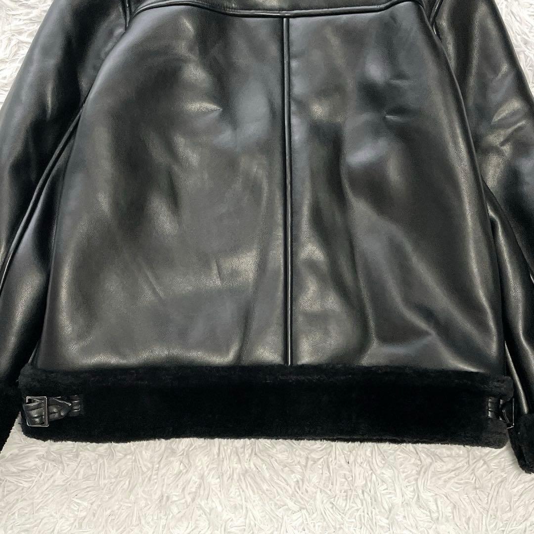 極美品✨大きいサイズ6✨ICB ボアレザージャケット フェイクレザー