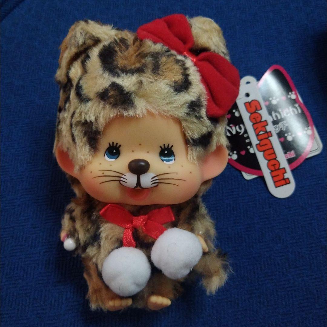 モンチッチ☆♥ニャンチッチ♥☆顔でか☆レオパード・ブラック