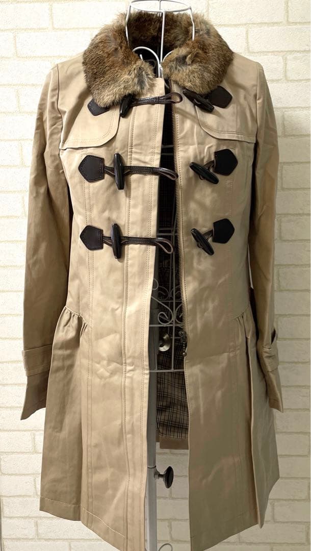 新品・未使用★Burberryブルーレーベル　ダッフルコート 定価7万新品未使用限定品ブルーレーベルクレストブリッジバーバリー