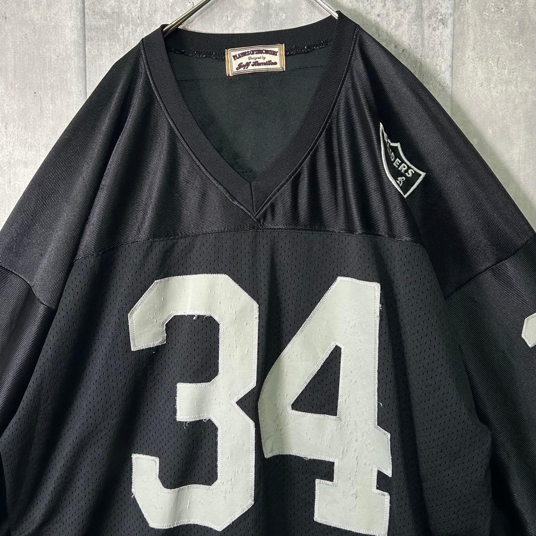 04`限定版 レイダース ボー ジャクソン ゲームシャツ 刺繍ロゴ