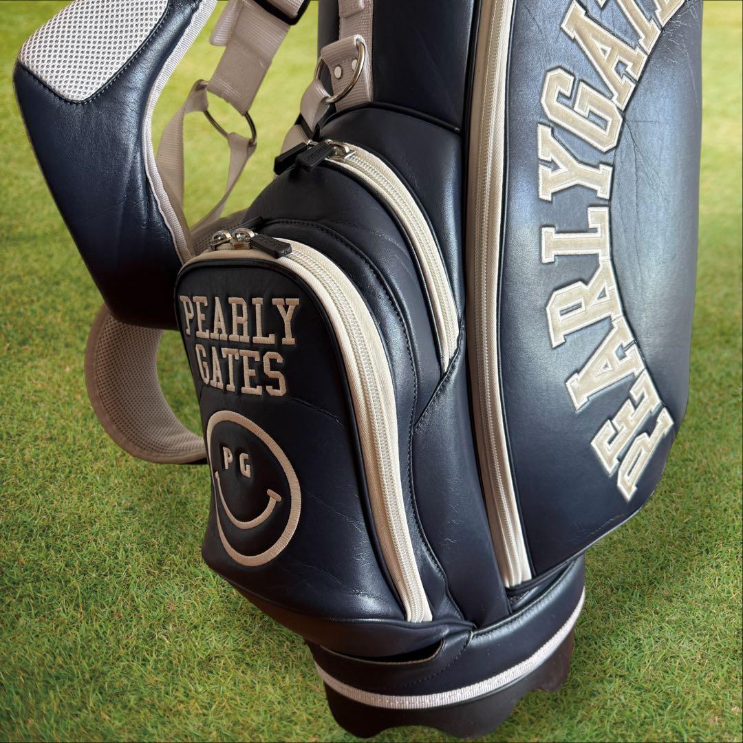 パーリーゲイツ キャディバッグ ショルダー式 スタンド式 軽量 紺