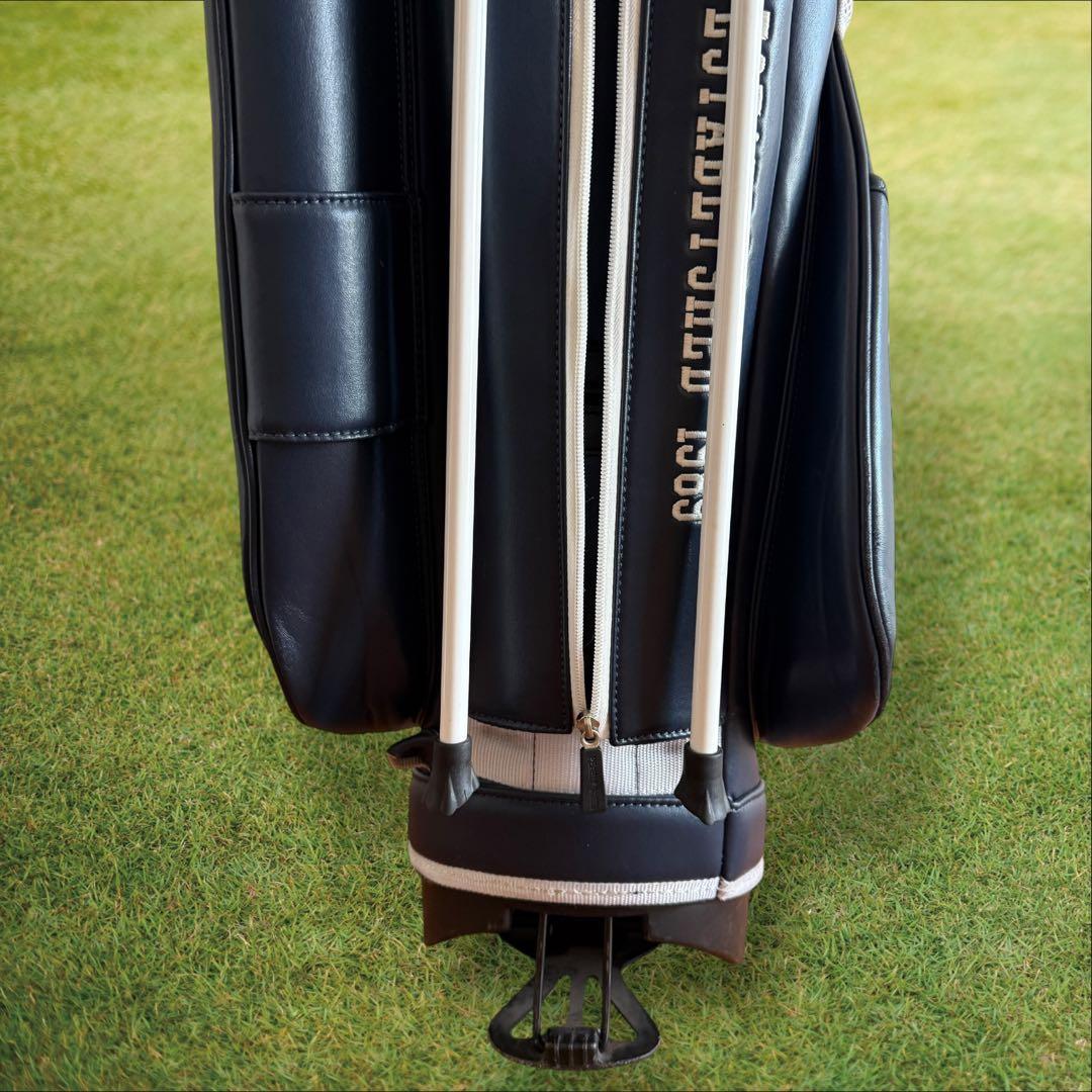 パーリーゲイツ キャディバッグ ショルダー式 スタンド式 軽量 紺