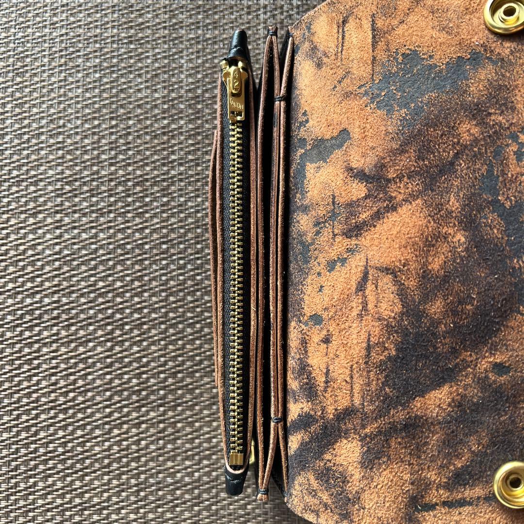 週末限定価格】MARYAM ホースフロント ロングトラッカーウォレット茶芯