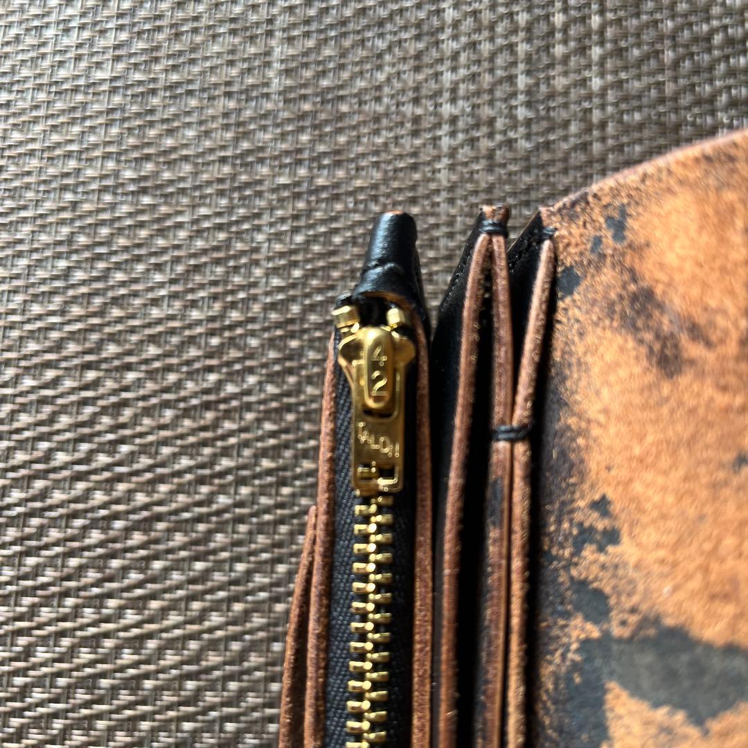 週末限定価格】MARYAM ホースフロント ロングトラッカーウォレット茶芯