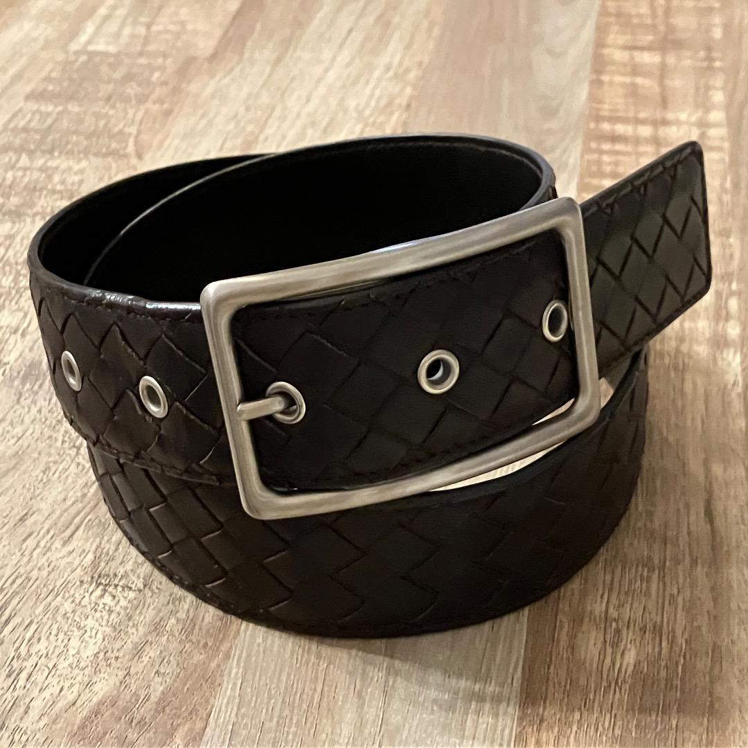 BOTTEGA VENETA ベルト 85cm/34in ダークブラウン ボッテガヴェネタ BOTTEGA VENETA 【メンズ】【BOTTEGA VENETA