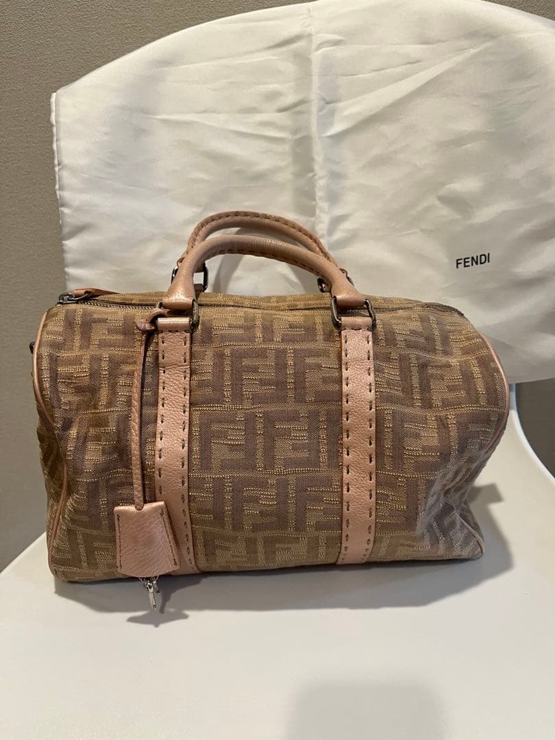 フェンディ ズッカ キャンバス ボストンバッグ - メルカリ