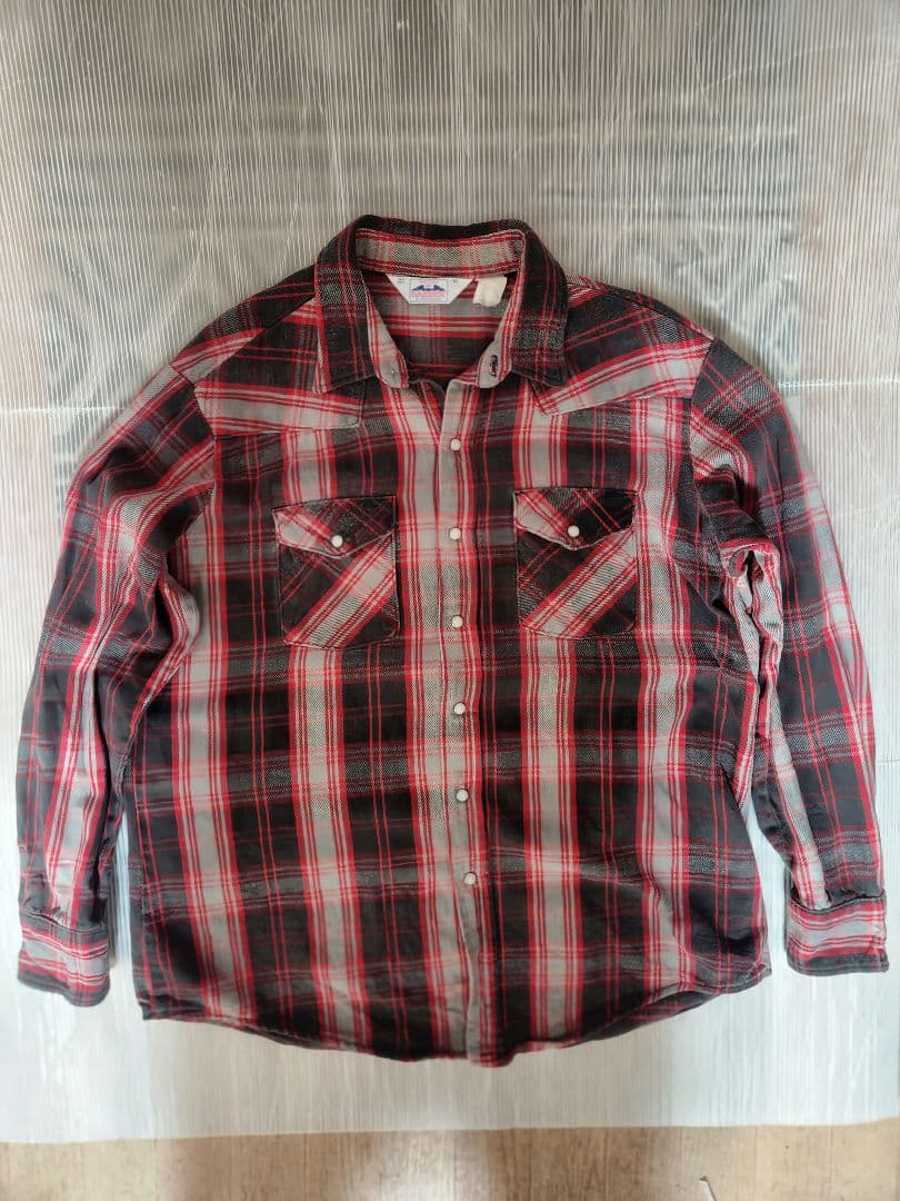 交渉中80sDAKOTAbyファイブブラザーウェスタンネルシャツ好配色USA 製