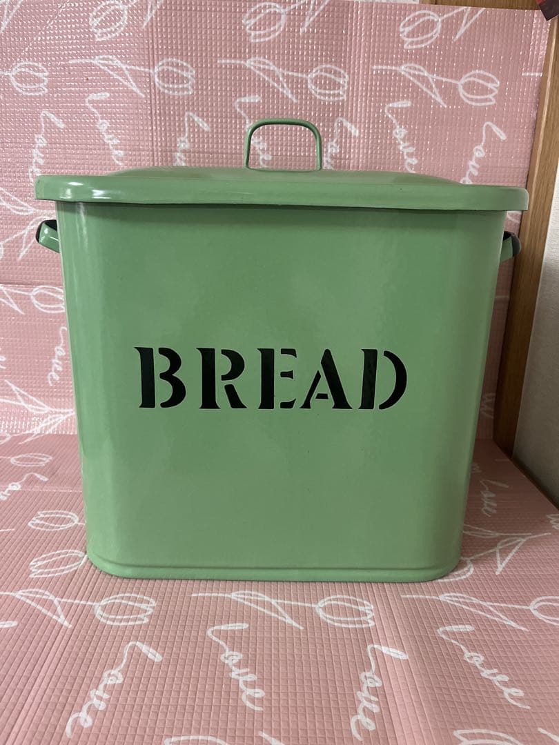 あ*こ様 ホーロー BREAD ブレッド缶 グリーン 協和工業　アンティーク あ*こ様 ホーロー BREAD ブレッド缶 グリーン 協和工業 アンティーク