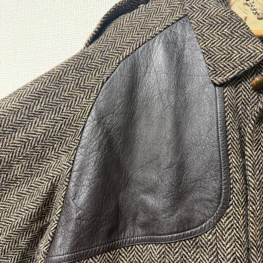 Burberrys へリンボーン ウール ジャケット レザー - ジャケット