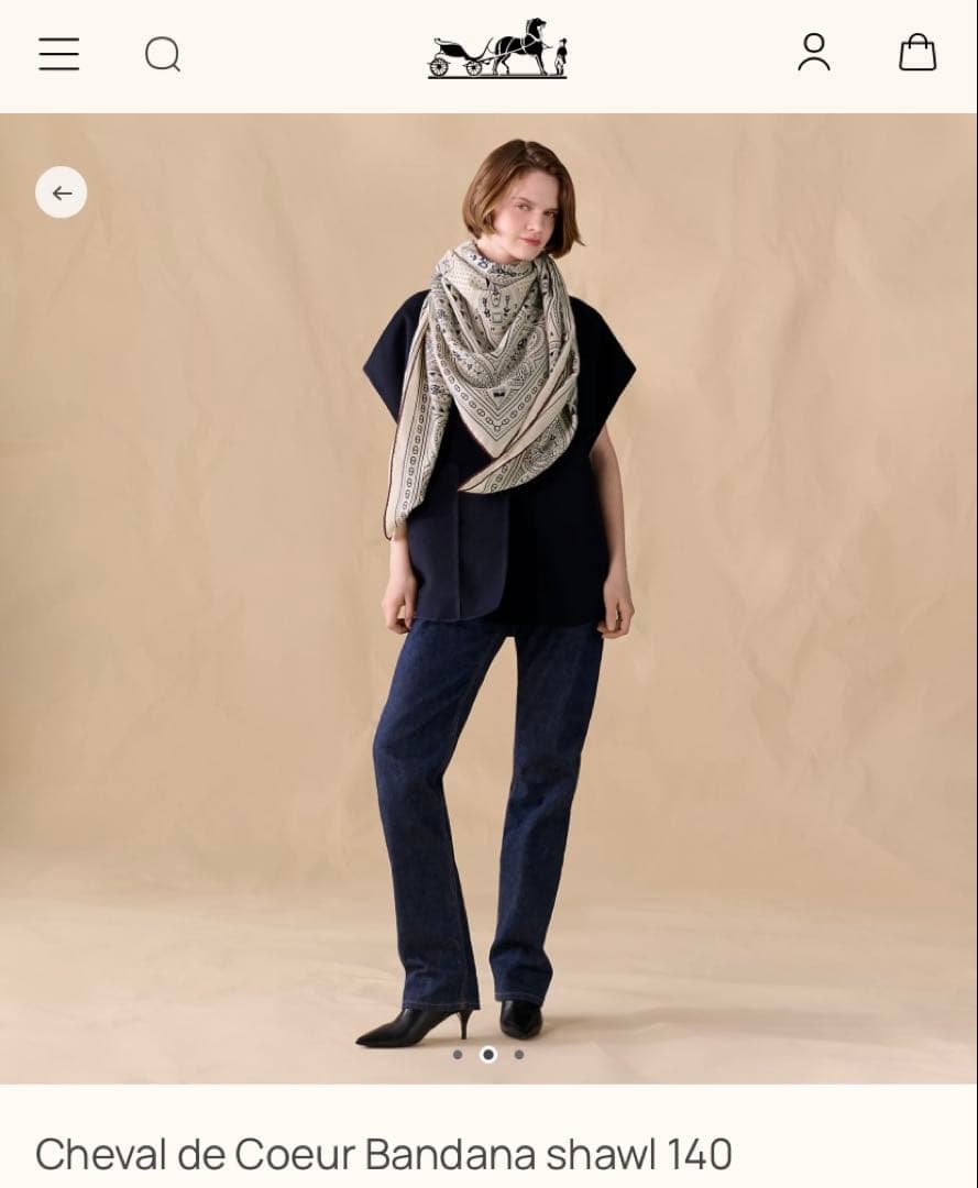 専用】エルメスカレジェアンシュヴァル・ドゥ・クール・バンダナ