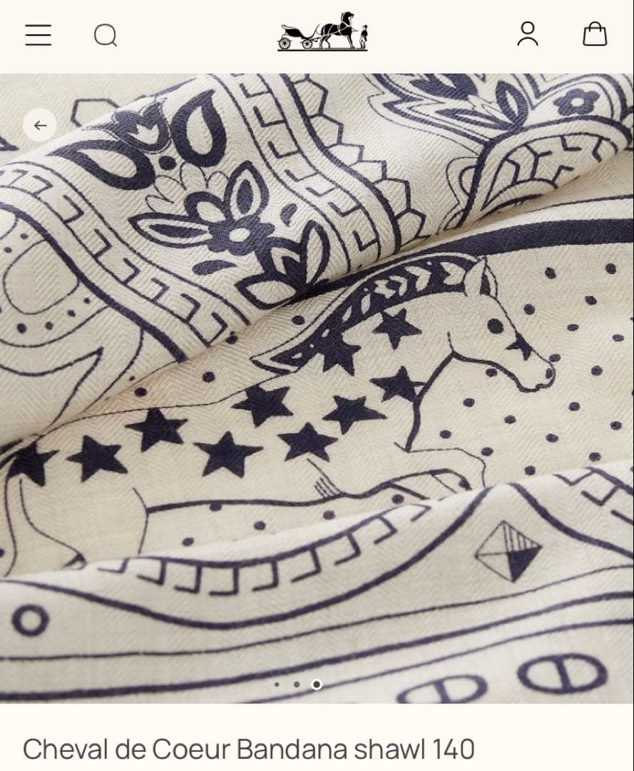 専用】エルメスカレジェアンシュヴァル・ドゥ・クール・バンダナ