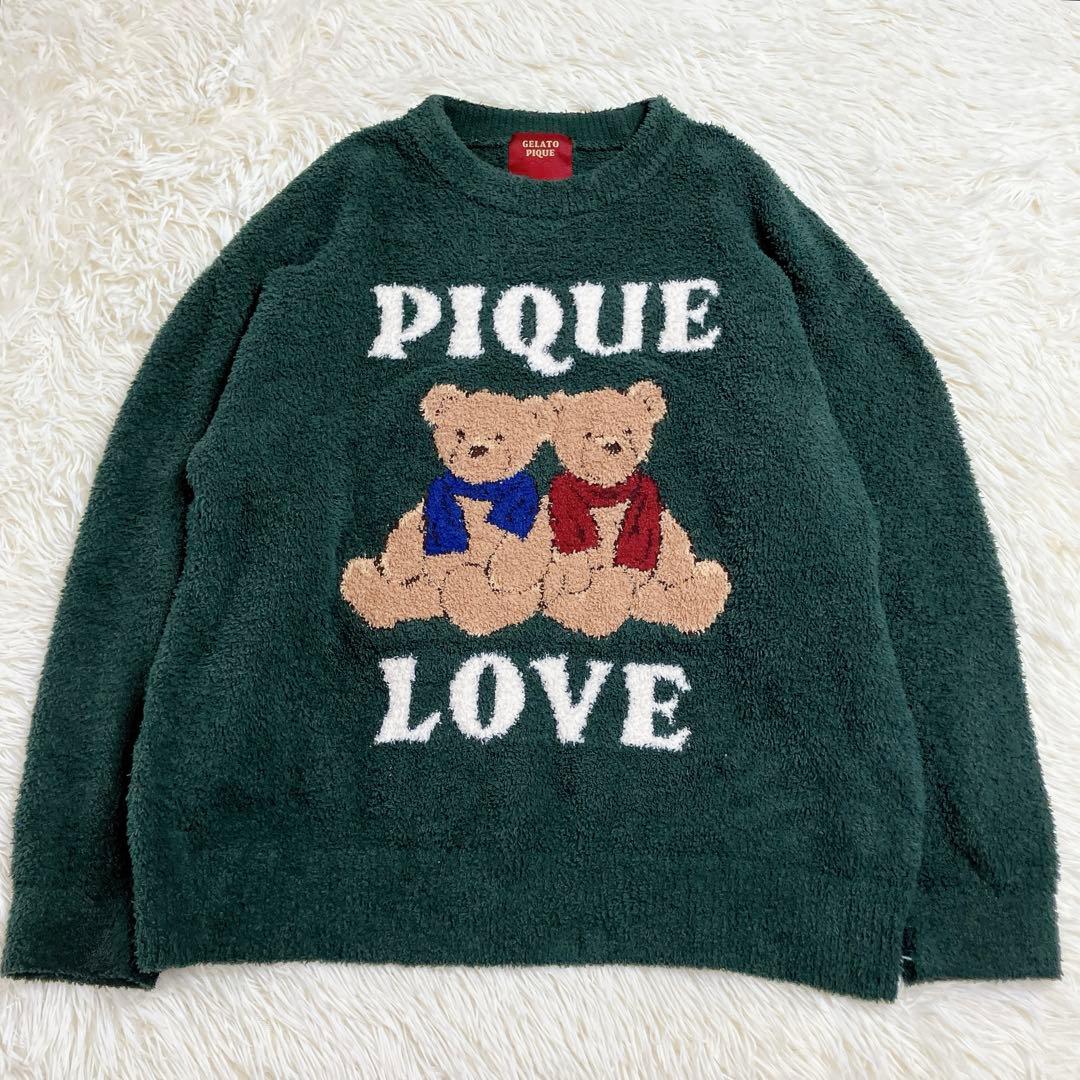 ジェラートピケ gelato pique クマ刺繍ルームウェアセット パジャマ