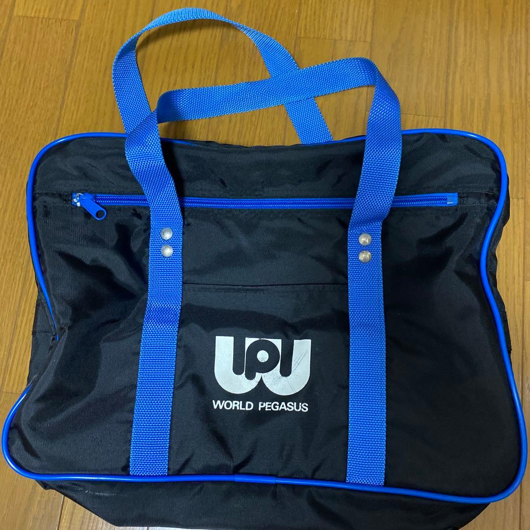 ワッペ ワールドペガサス スクールバッグ 黒 ブラック ブルー - メルカリ