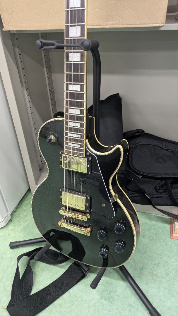 BUSKER'S バスカーズ レスポール カスタム エレキギター Amazon | BUSKER'S BLC-500 BLK レスポールカスタム ステンレス