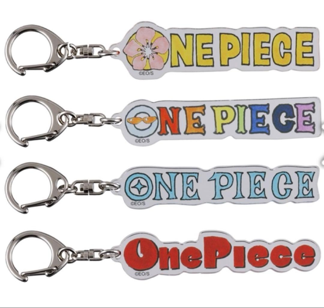 ONE PIECEワンピースロゴがいっぱいアクリルクリアキーホルダー4種