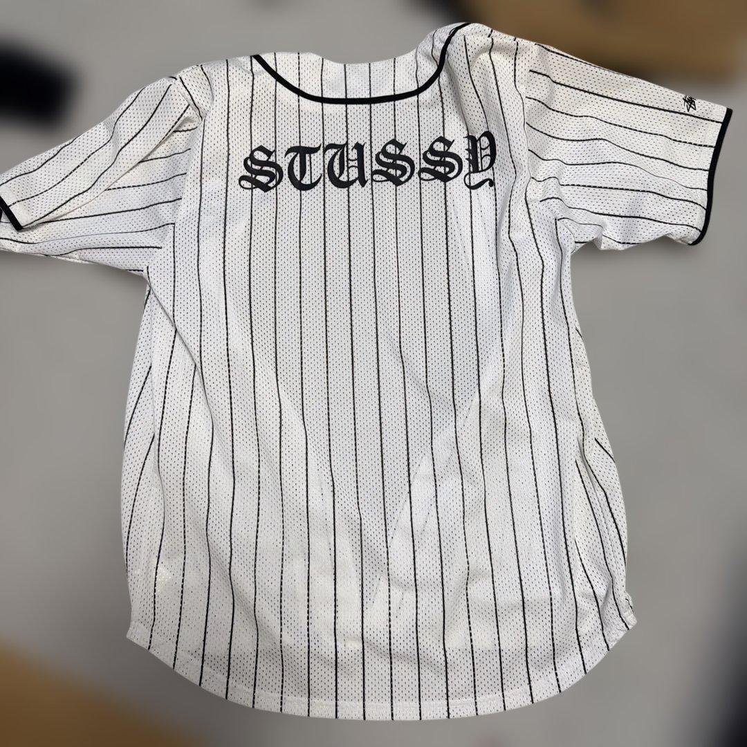 STUSSY ストライプ ベースボールシャツ Lサイズ