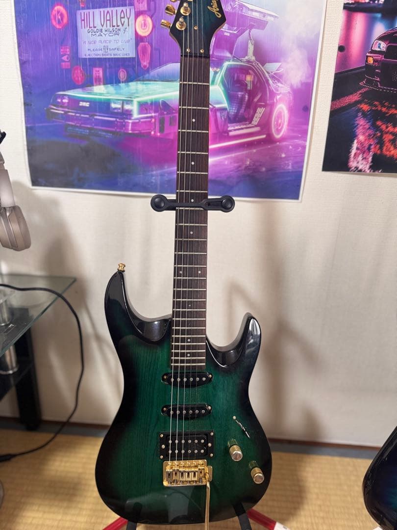 エレキギター グラデーショングリーン aria proll Aria Proll AriaProII PE-480 SGR PEシリーズ キルトメイプルトップ
